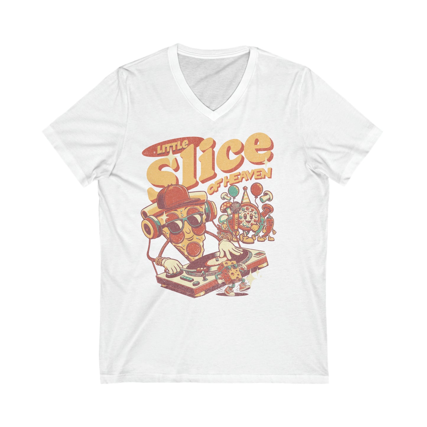 Little Slice of Heaven - Unisex Jersey Short Sleeve V-Neck Tee