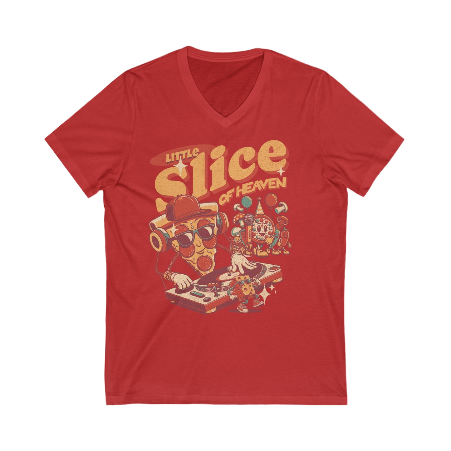 Little Slice of Heaven - Unisex Jersey Short Sleeve V-Neck Tee