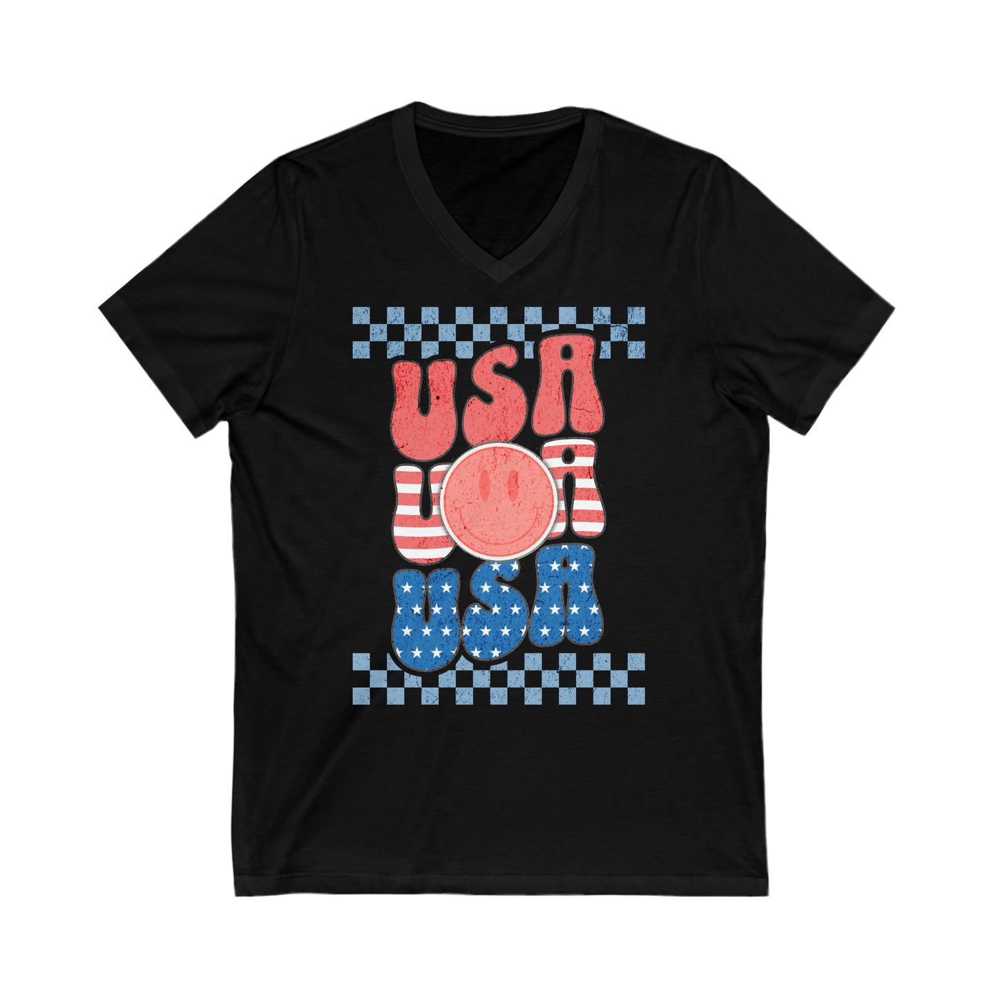 USA USA USA - Unisex Jersey Short Sleeve V-Neck Tee