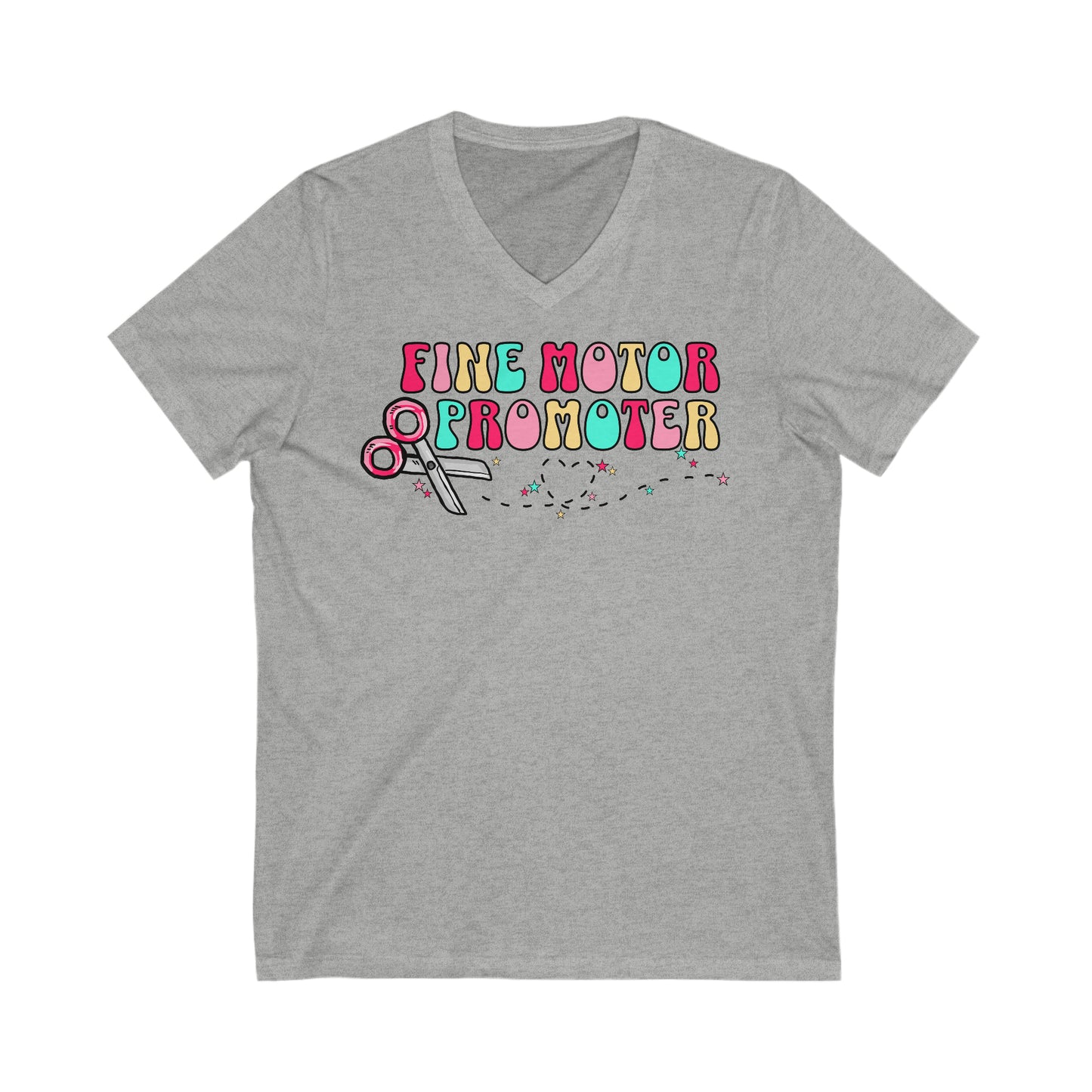 Fine Motor Promoter - Unisex Jersey Short Sleeve V-Neck Tee