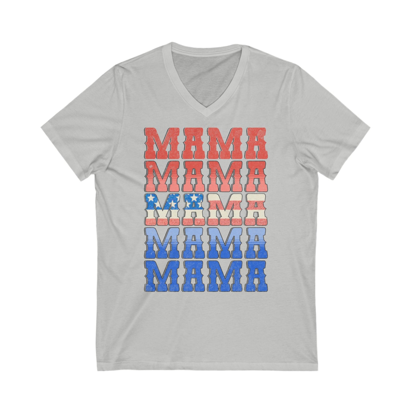 American Mama - Unisex Jersey Short Sleeve V-Neck Tee