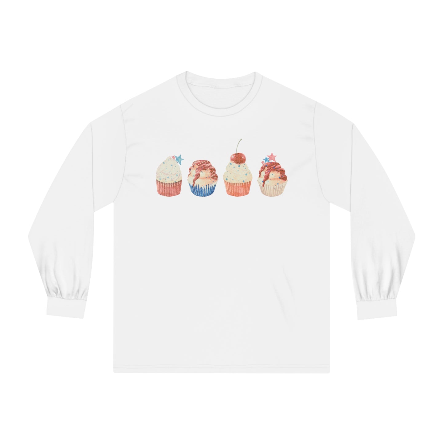 Fourth of July Cupcakes - Unisex Classic Long Sleeve T-Shirt