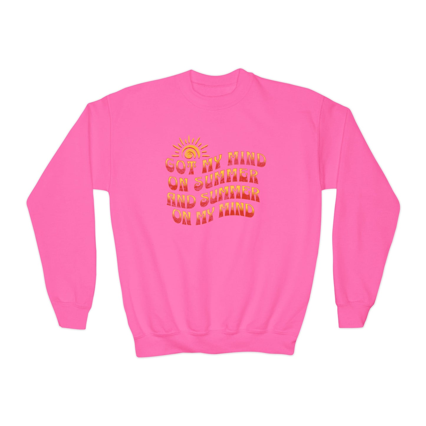 Got My Mind on Summer and Summer on My Mind - Youth Crewneck Sweatshirt