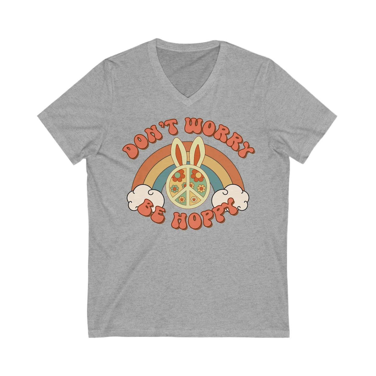 Don’t Worry Be Hoppy - Unisex Jersey Short Sleeve V-Neck Tee