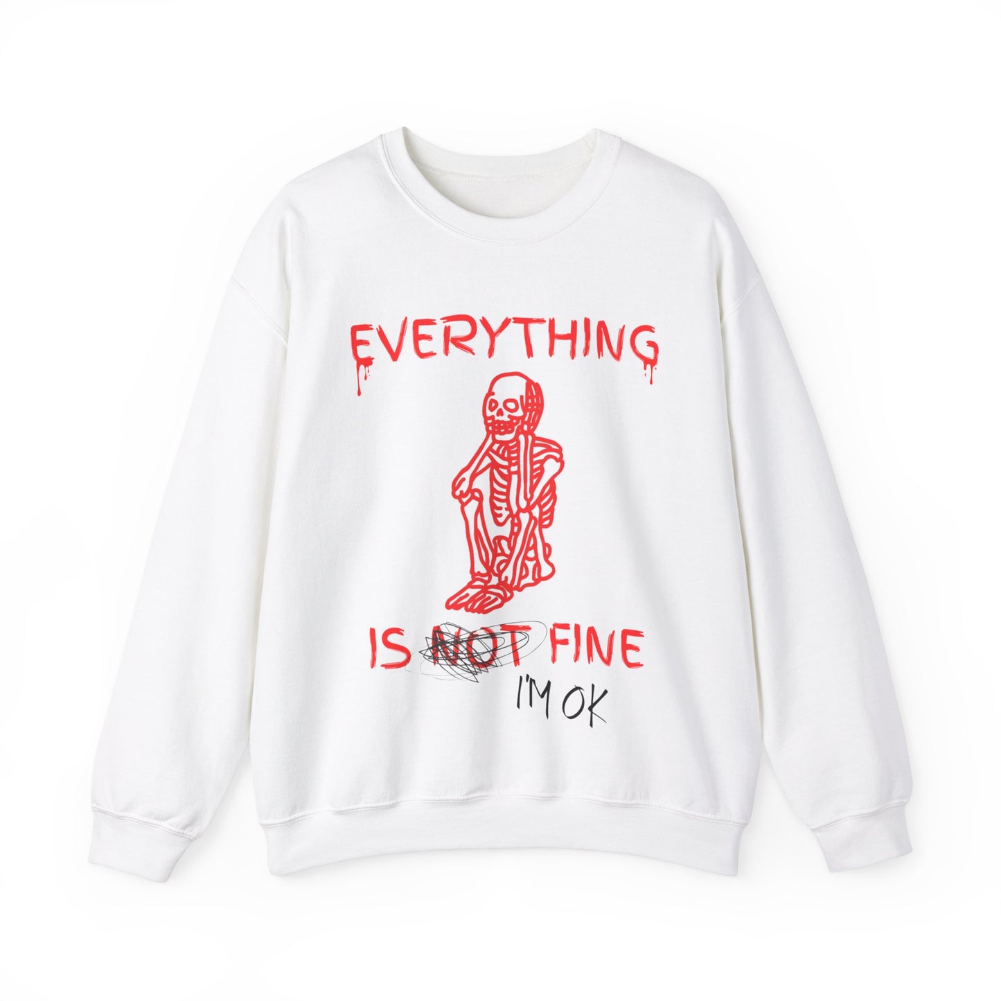 Everything is Fine - Unisex Heavy Blend™ Crewneck Sweatshirt