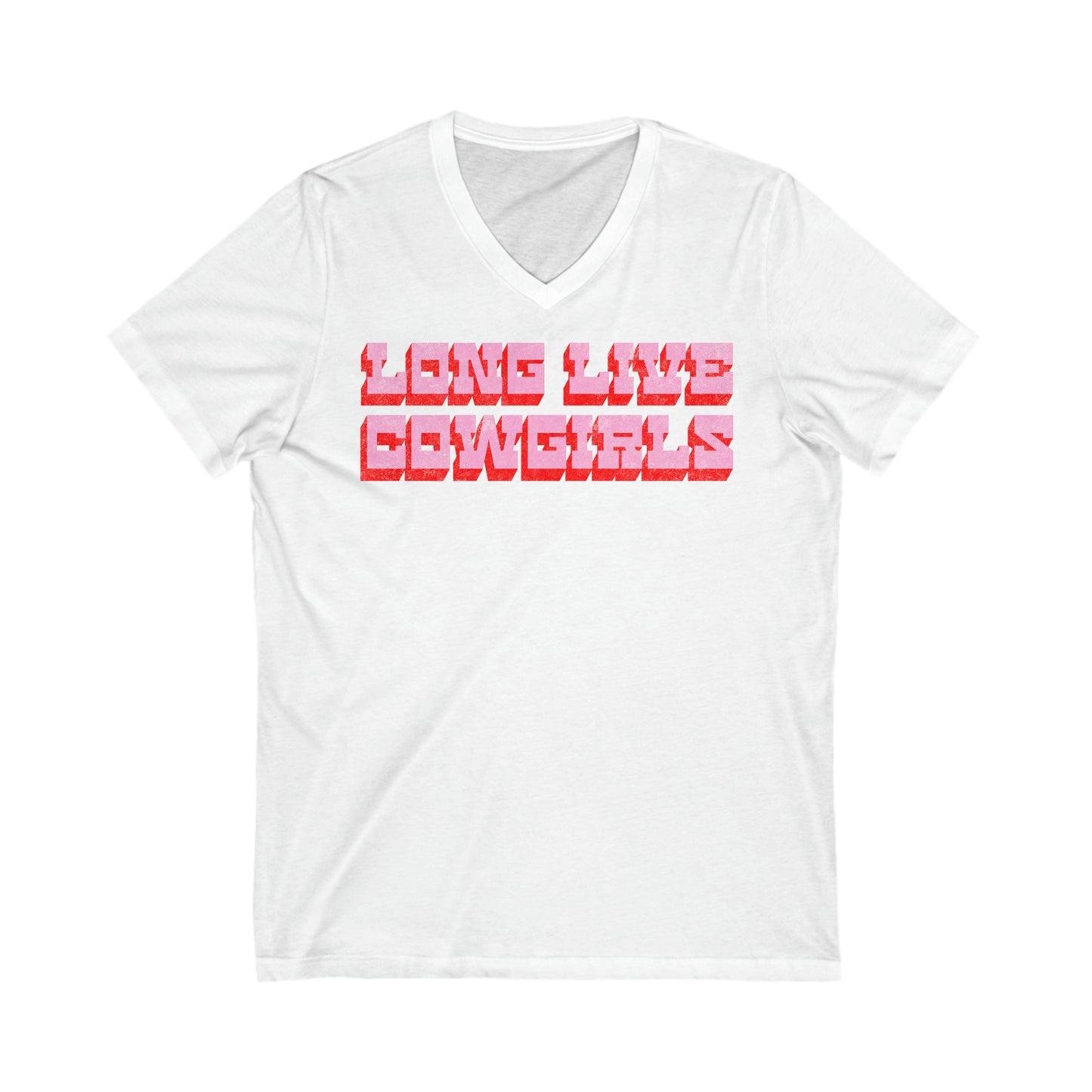 Long Live Cowgirls - Unisex Jersey Short Sleeve V-Neck Tee