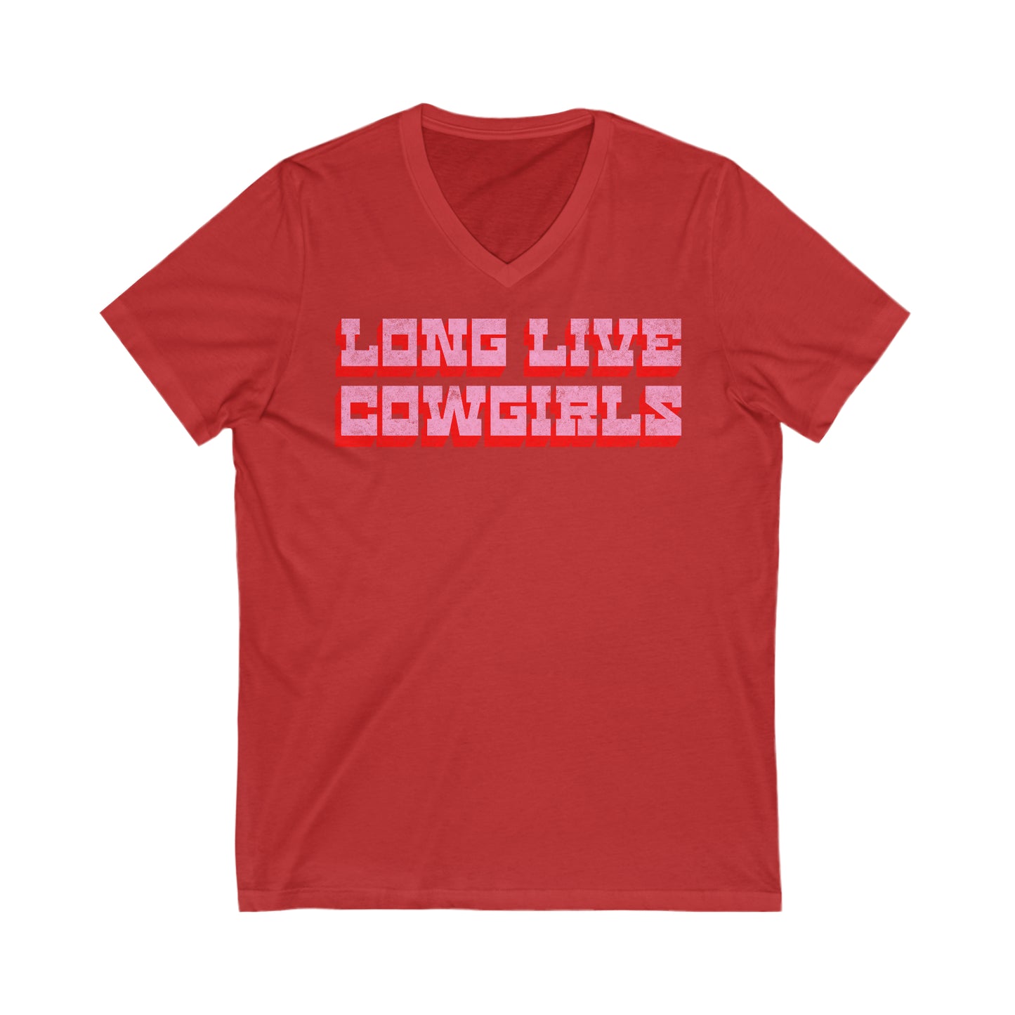 Long Live Cowgirls - Unisex Jersey Short Sleeve V-Neck Tee