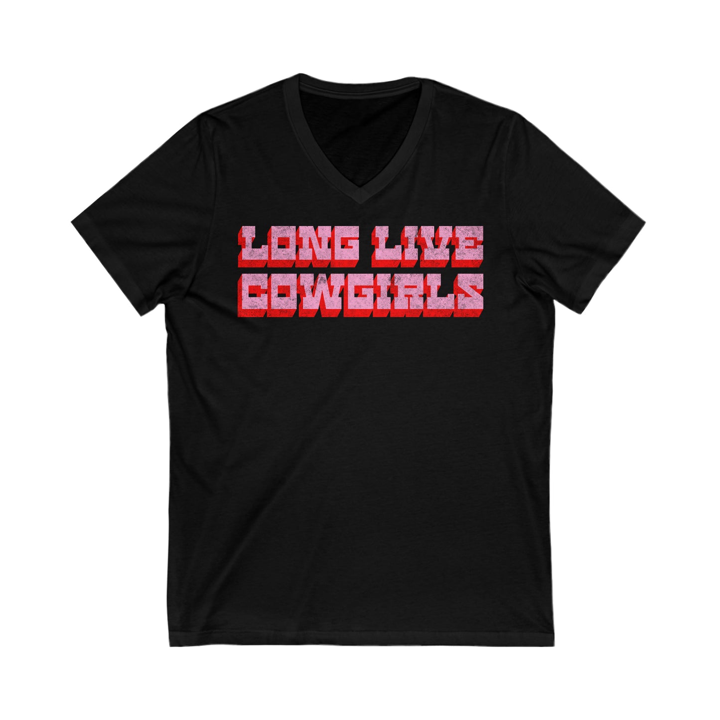 Long Live Cowgirls - Unisex Jersey Short Sleeve V-Neck Tee