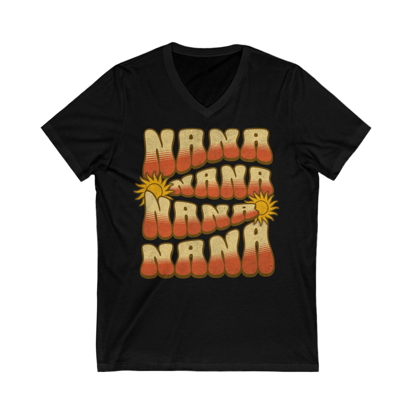 Groovy Nana - Unisex Jersey Short Sleeve V-Neck Tee