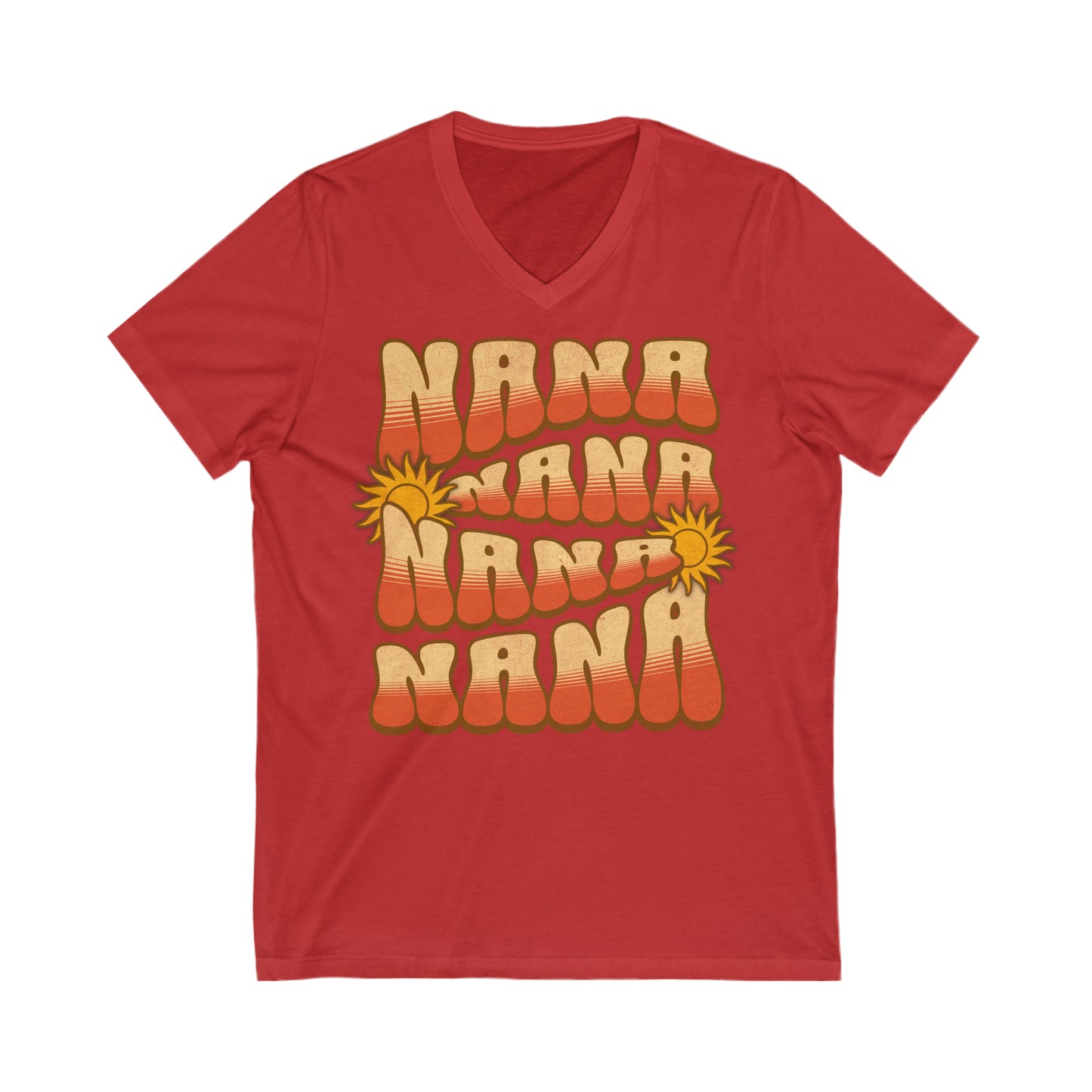 Groovy Nana - Unisex Jersey Short Sleeve V-Neck Tee