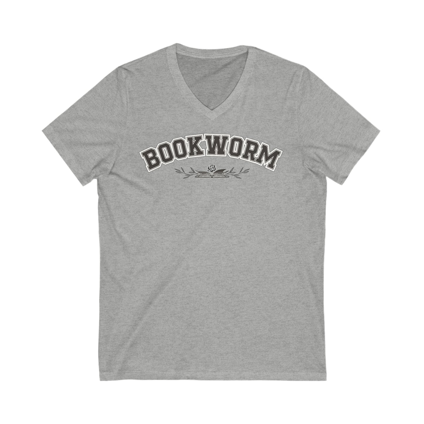 Bookworm - Unisex Jersey Short Sleeve V-Neck Tee