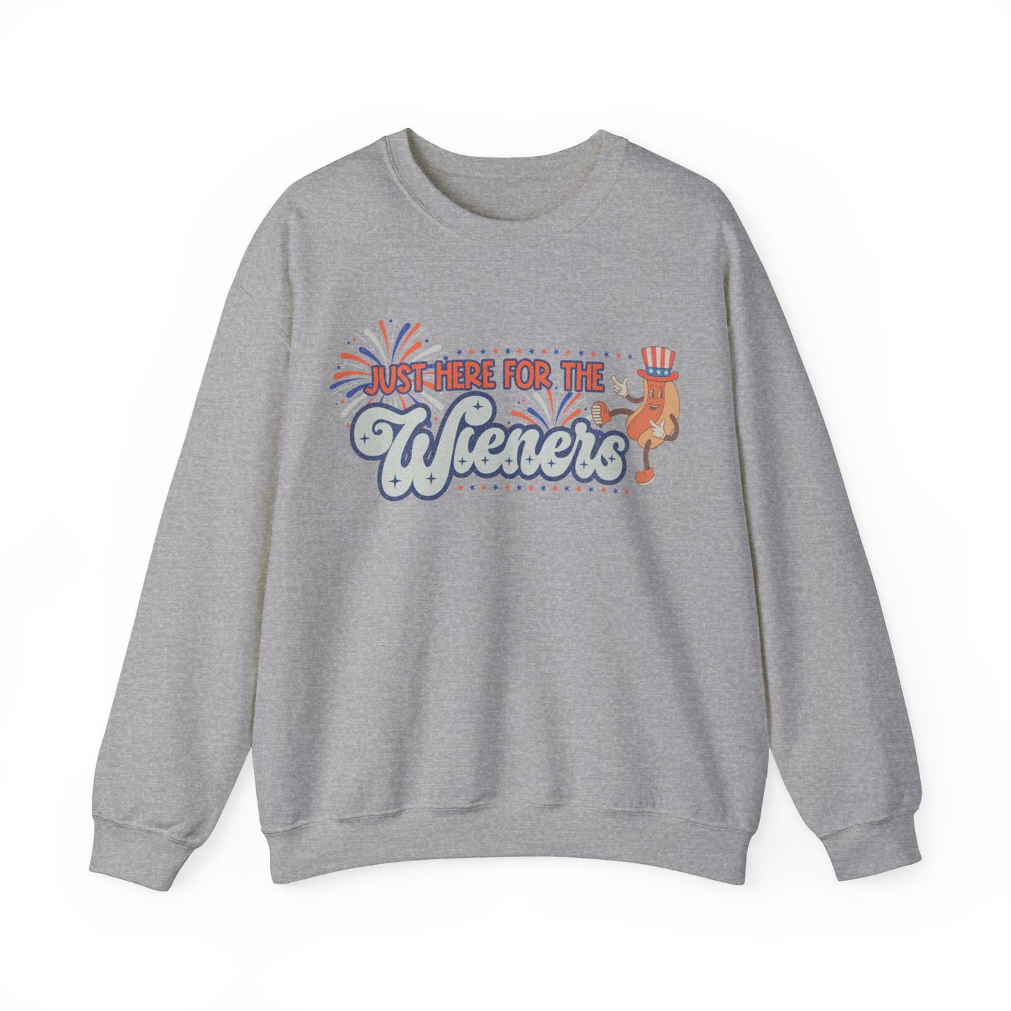 Just Here for the Wieners - Unisex Heavy Blend™ Crewneck Sweatshirt