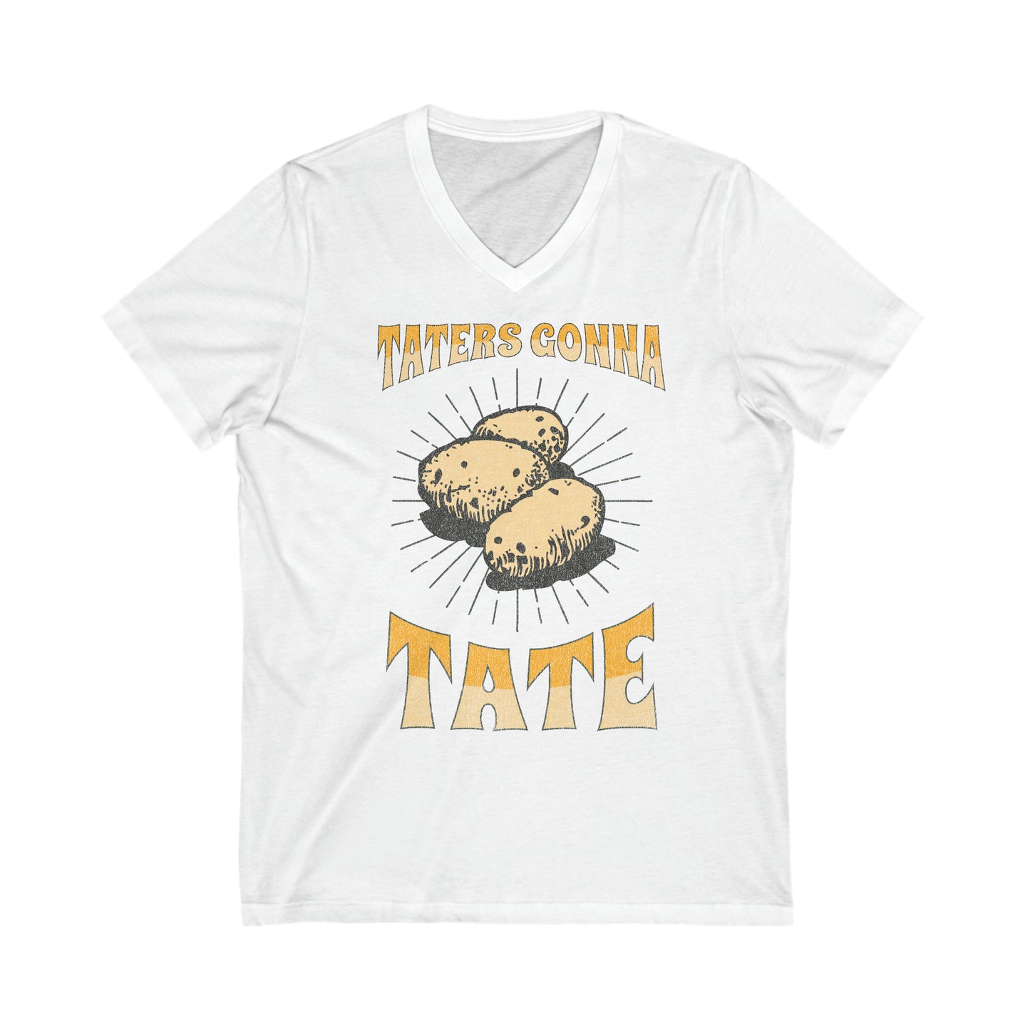 Taters Gunna Tate - Unisex Jersey Short Sleeve V-Neck Tee