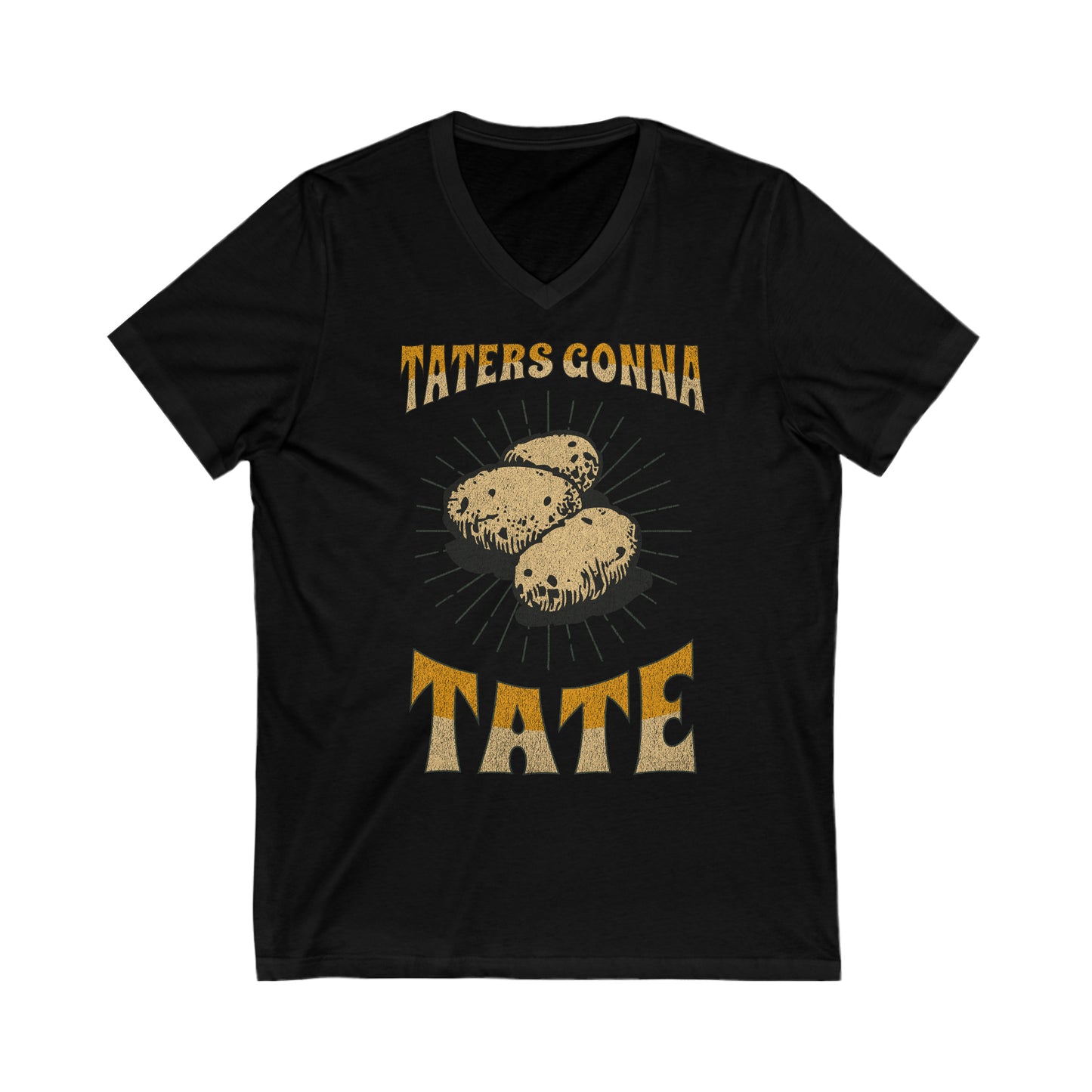 Taters Gunna Tate - Unisex Jersey Short Sleeve V-Neck Tee