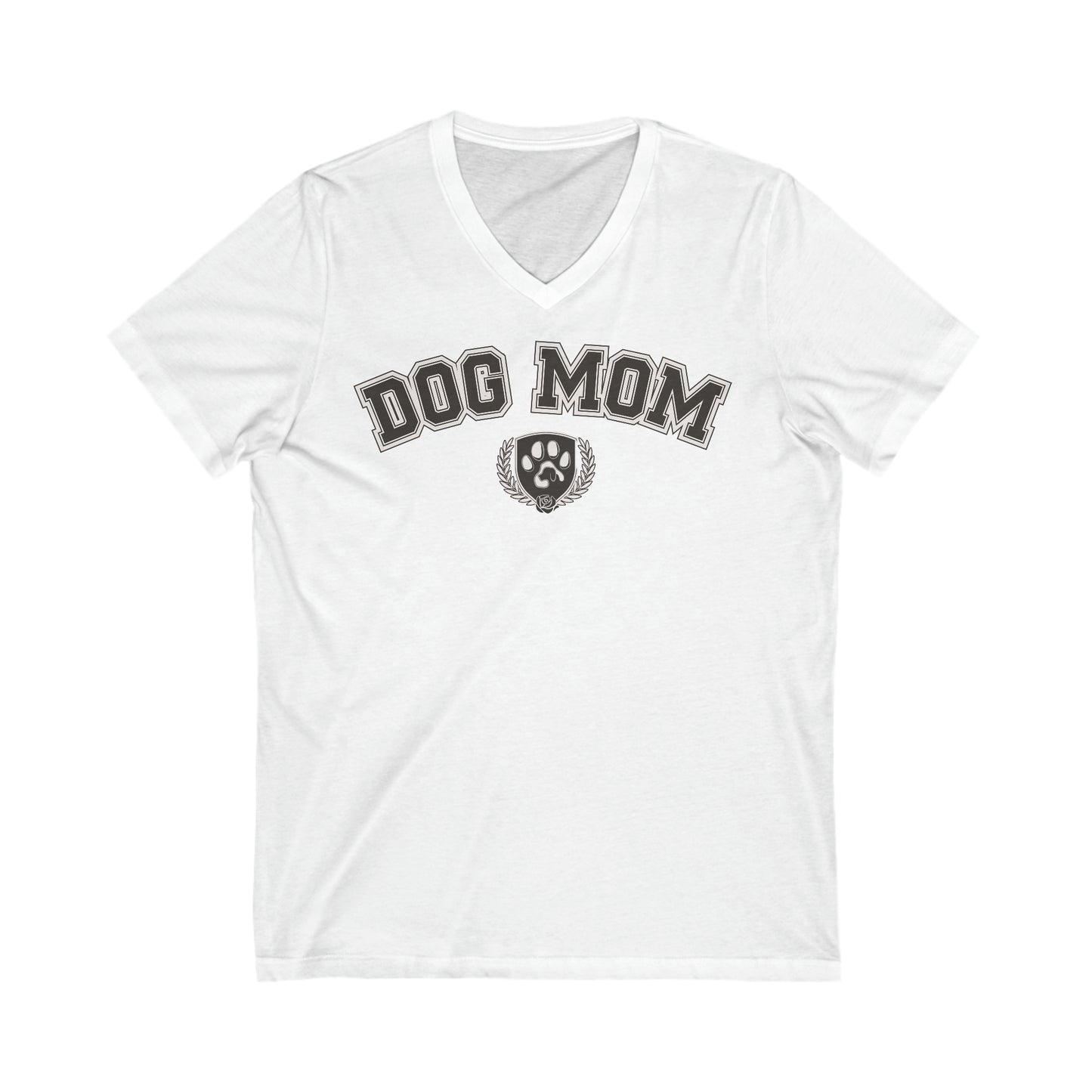 Dog Mom - Unisex Jersey Short Sleeve V-Neck Tee