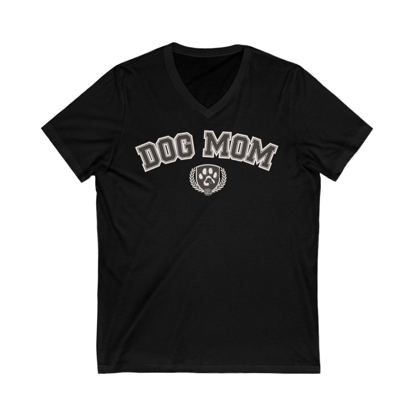 Dog Mom - Unisex Jersey Short Sleeve V-Neck Tee