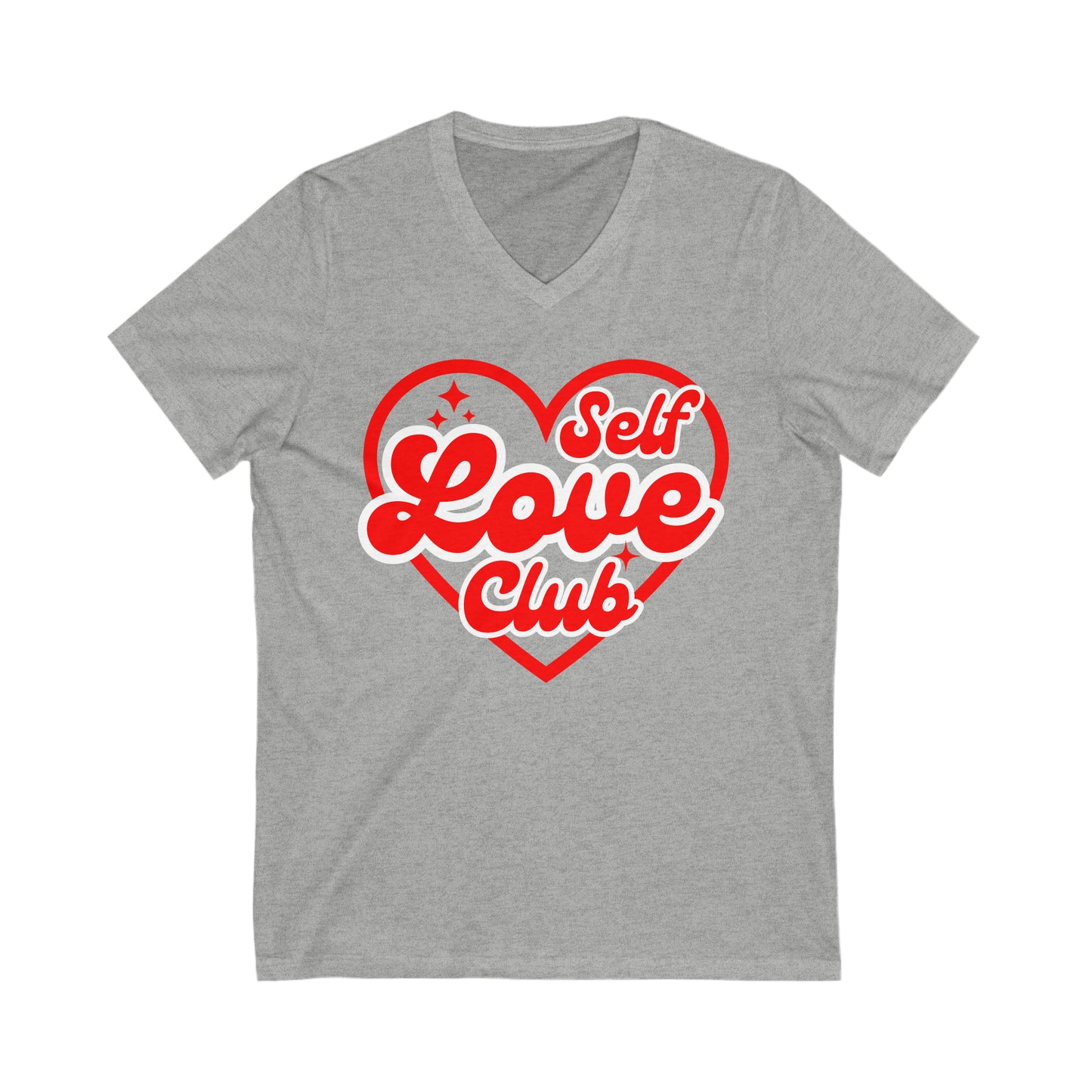 Self Love Club - Unisex Jersey Short Sleeve V-Neck Tee