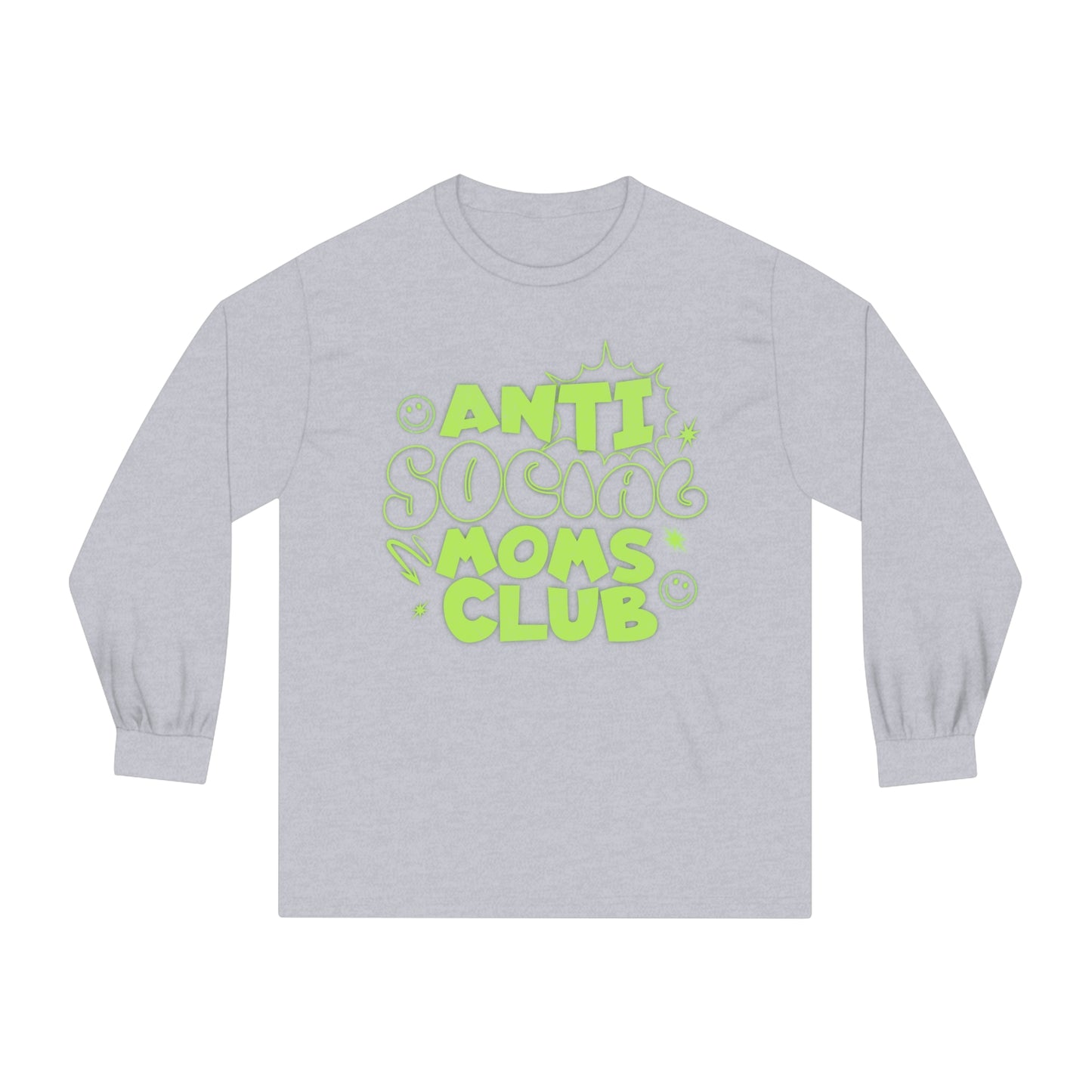 Anti-Social Moms Club Neon - Unisex Classic Long Sleeve T-Shirt