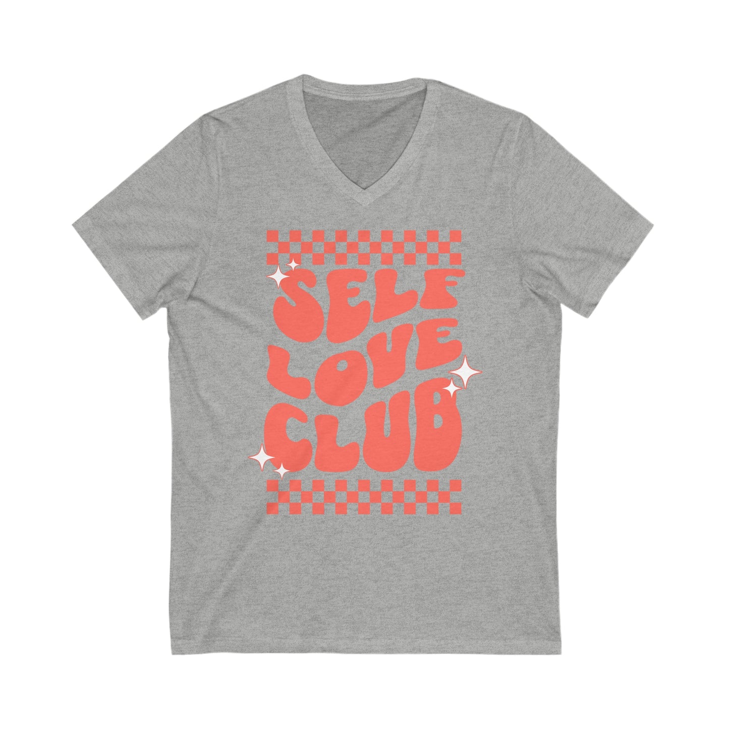 Self Love Club - Unisex Jersey Short Sleeve V-Neck Tee