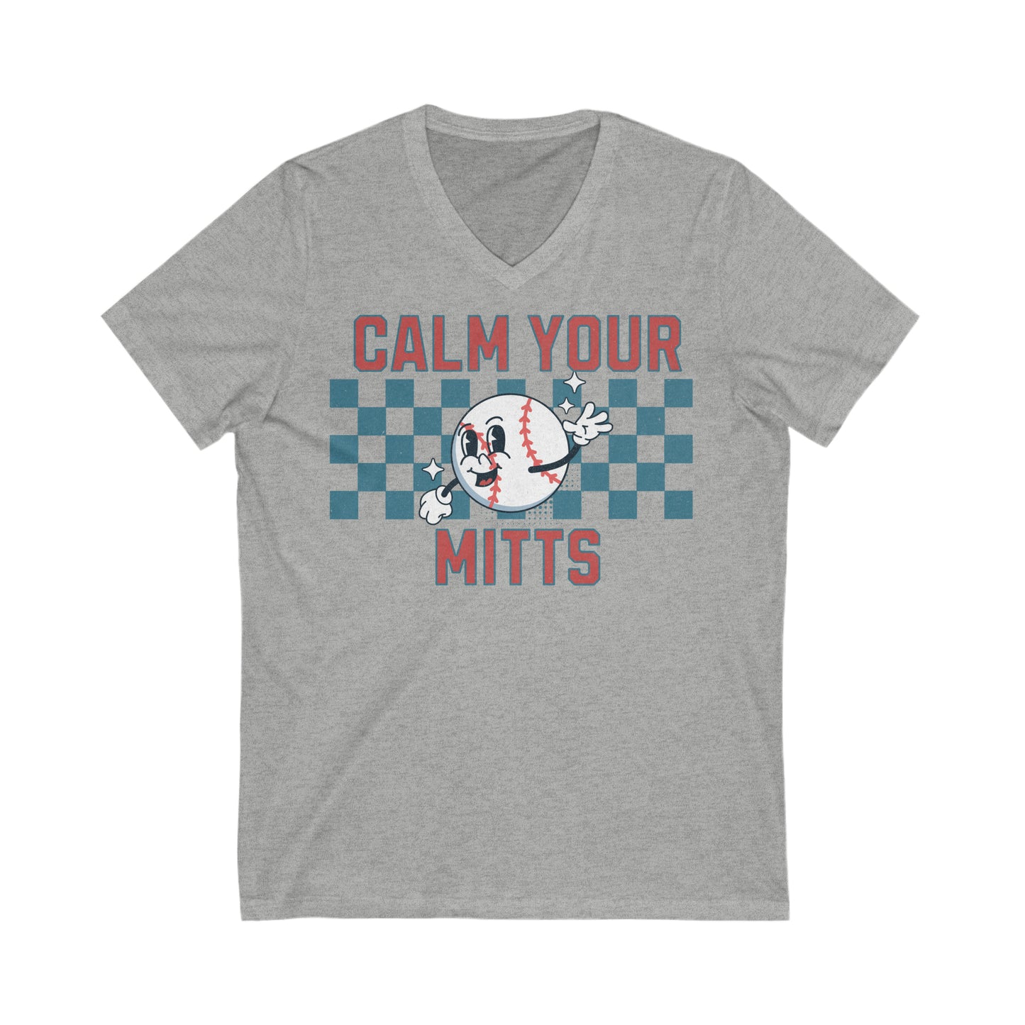 Calm Your Mitts - Unisex Jersey Short Sleeve V-Neck Tee