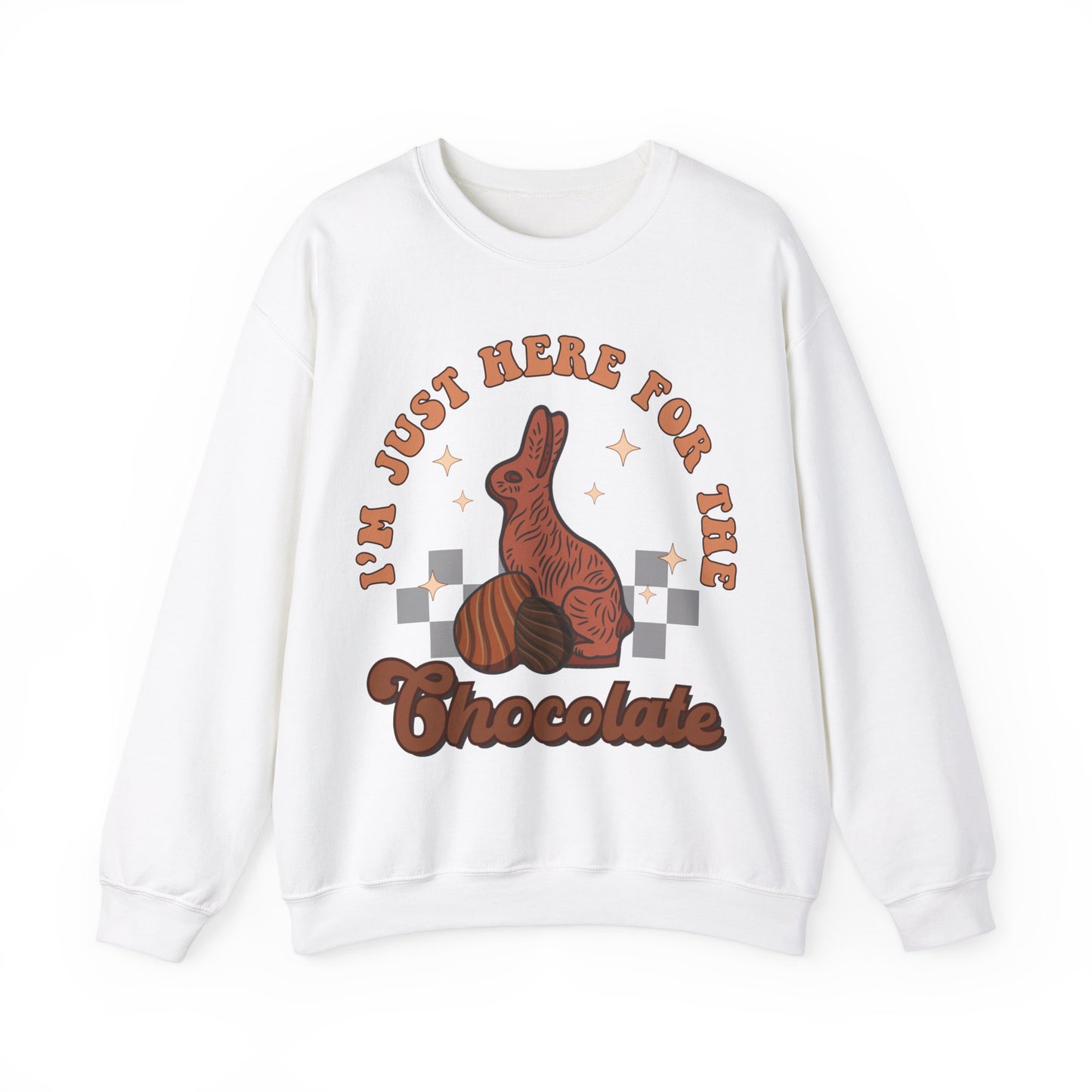 I’m Just Here for the Chocolate - Unisex Heavy Blend™ Crewneck Sweatshirt