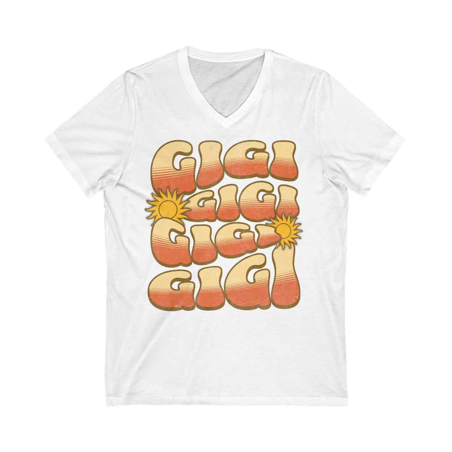 Groovy Gigi - Unisex Jersey Short Sleeve V-Neck Tee