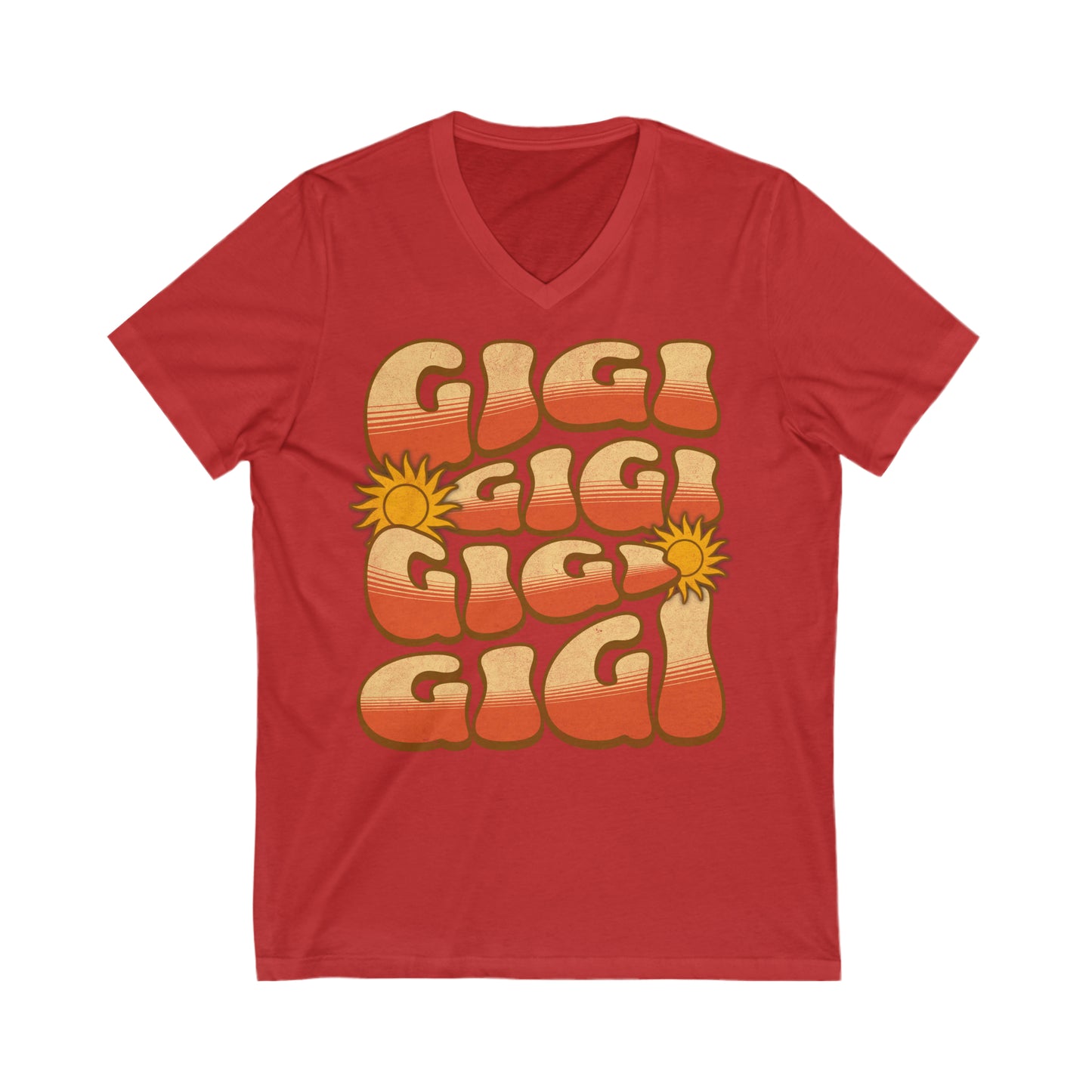 Groovy Gigi - Unisex Jersey Short Sleeve V-Neck Tee