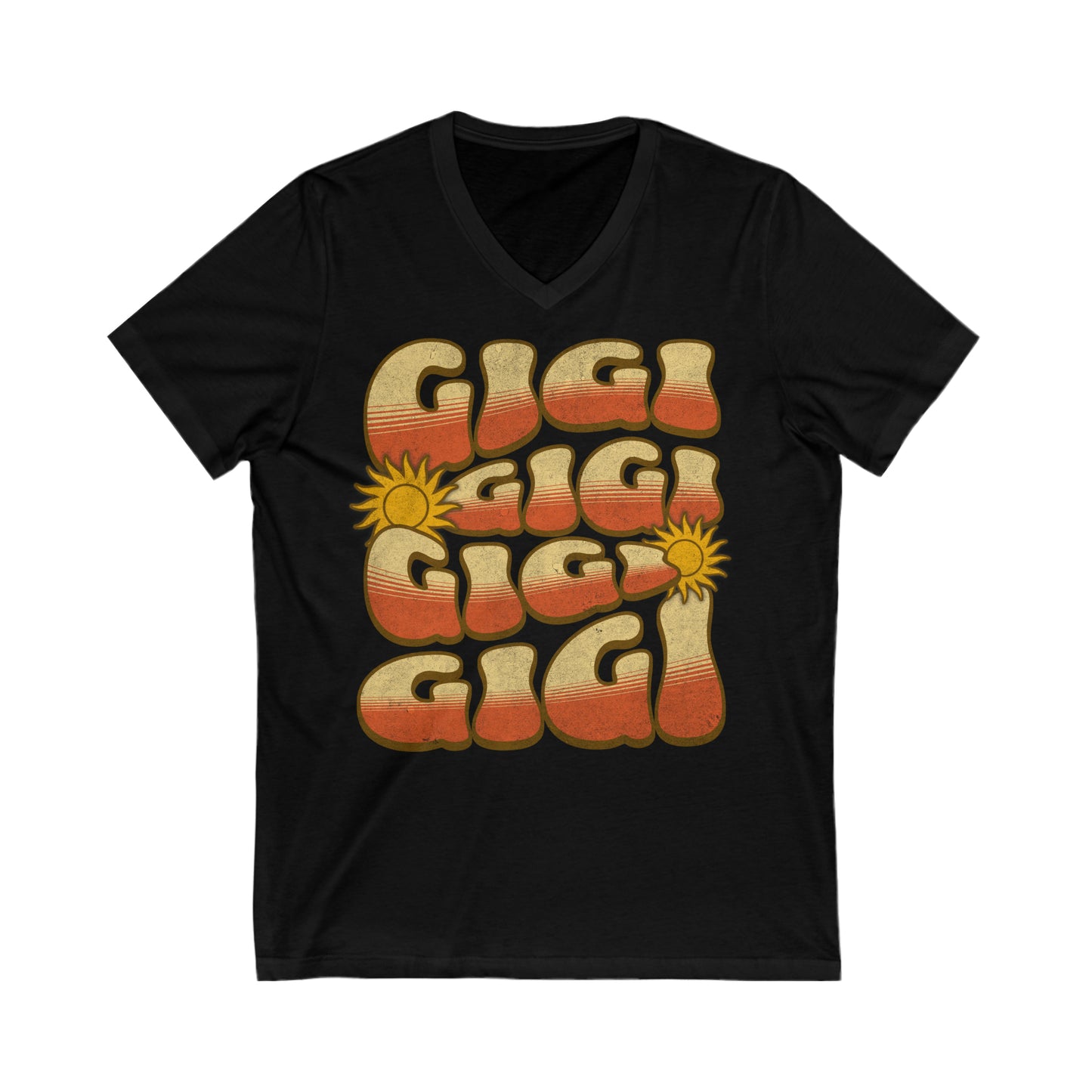 Groovy Gigi - Unisex Jersey Short Sleeve V-Neck Tee