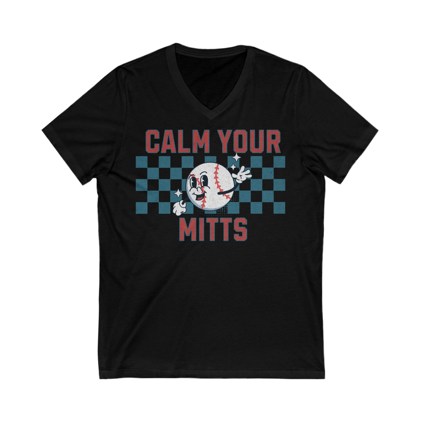 Calm Your Mitts - Unisex Jersey Short Sleeve V-Neck Tee