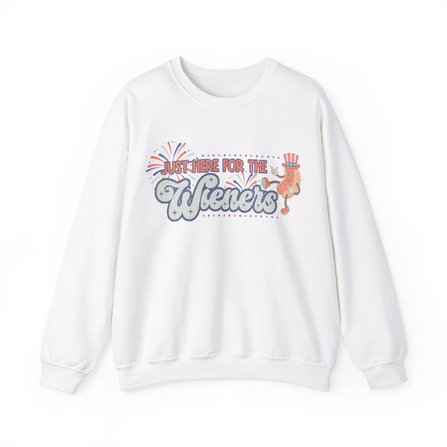 Just Here for the Wieners - Unisex Heavy Blend™ Crewneck Sweatshirt