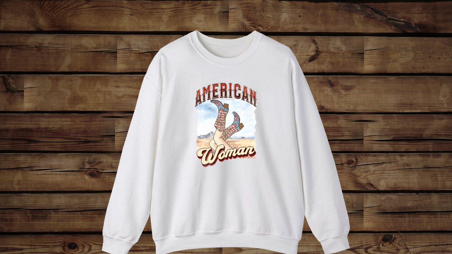 American Woman - Unisex Heavy Blend™ Crewneck Sweatshirt