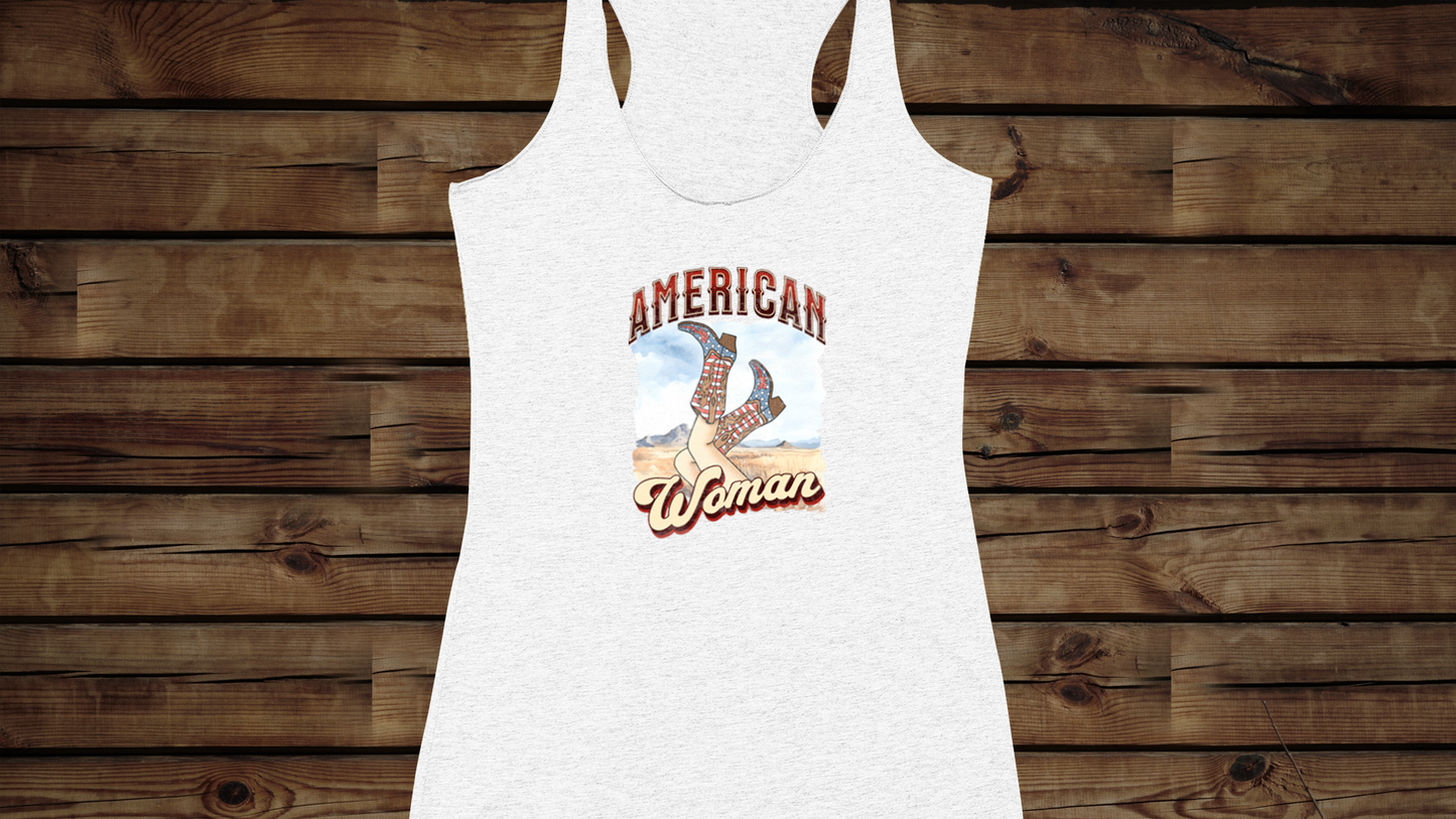 American Woman - Women's Ideal Racerback Tank