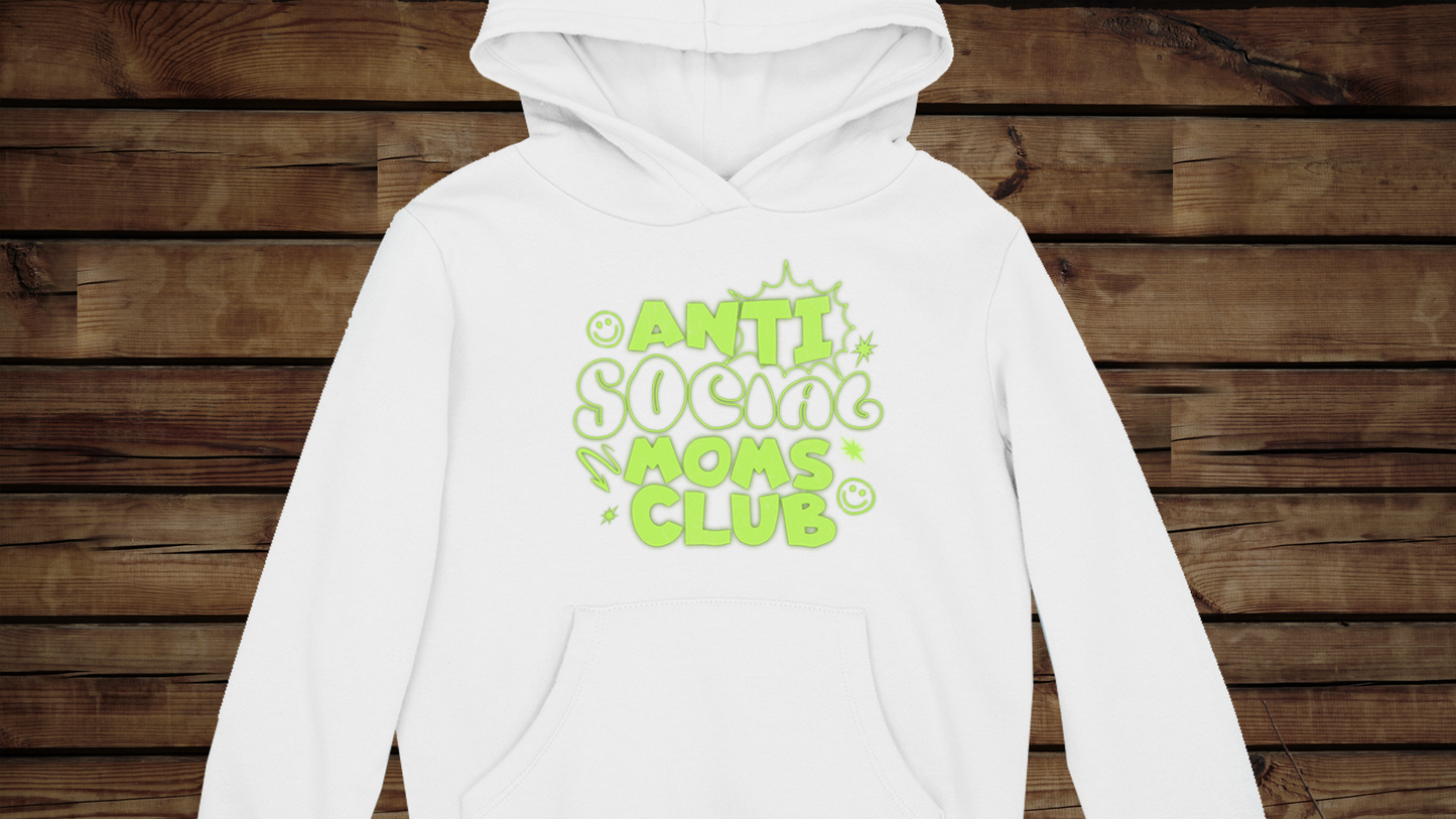 Anti-Social Moms Club Neon - Unisex Heavy Blend™ Hooded Sweatshirt