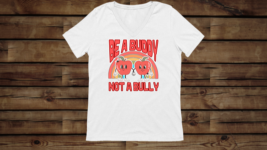 Don't Be a Bully - Unisex Jersey Short Sleeve V-Neck Tee