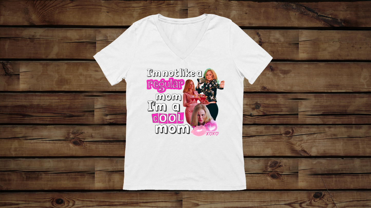 Cool Mom Mean Girls - Unisex Jersey Short Sleeve V-Neck Tee