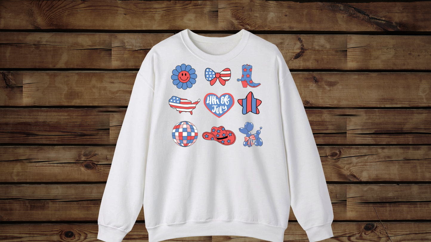 Fourth of July Collage - Unisex Heavy Blend™ Crewneck Sweatshirt