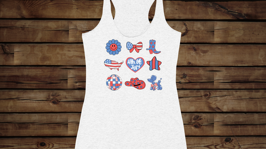 Fourth of July Collage - Women's Ideal Racerback Tank
