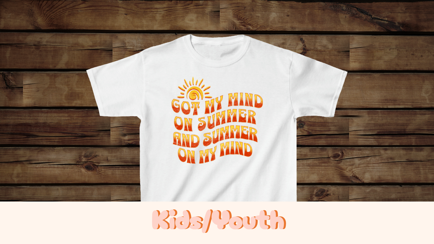 Got My Mind on Summer and Summer on My Mind - Kids Heavy Cotton™ Tee