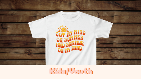 Got My Mind on Summer and Summer on My Mind - Kids Heavy Cotton™ Tee