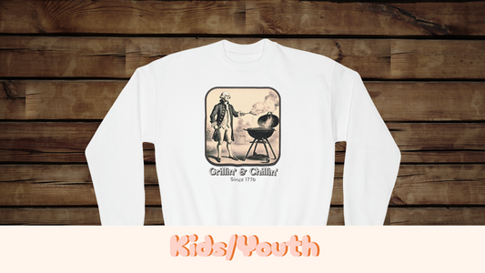 Grillin' & Chillin' - Youth Crewneck Sweatshirt