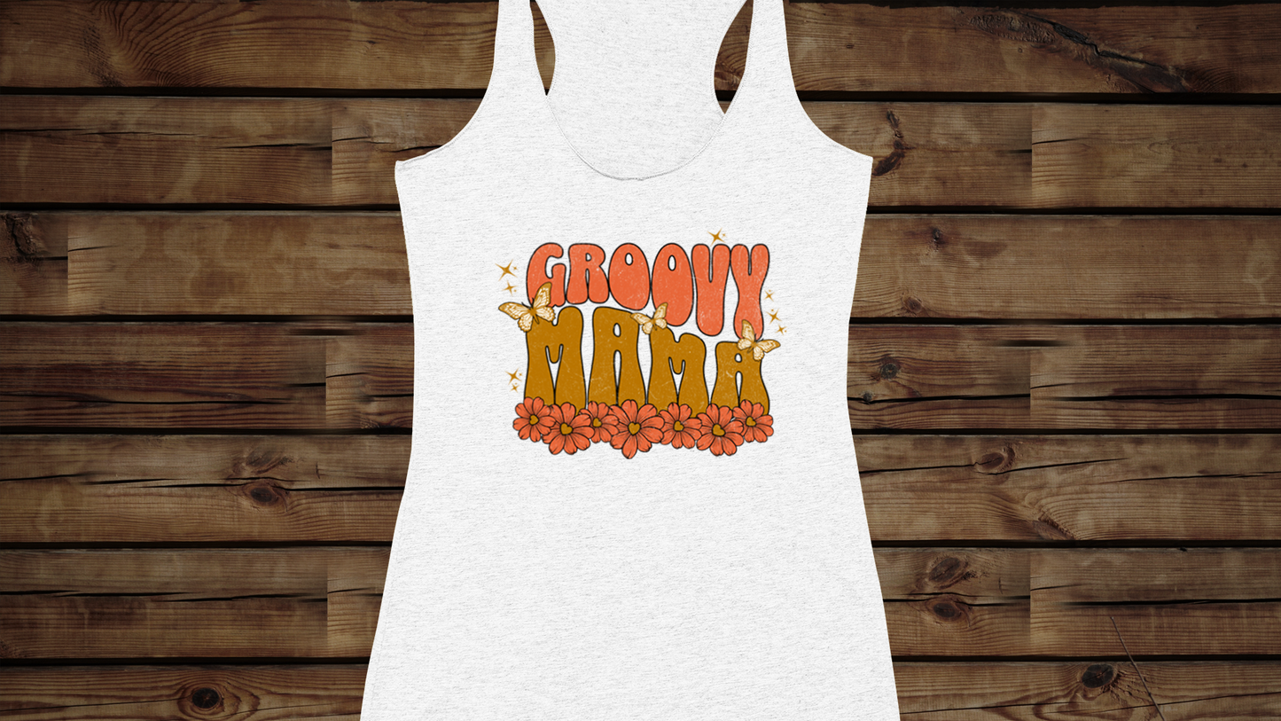 Groovy Mama - Women's Ideal Racerback Tank