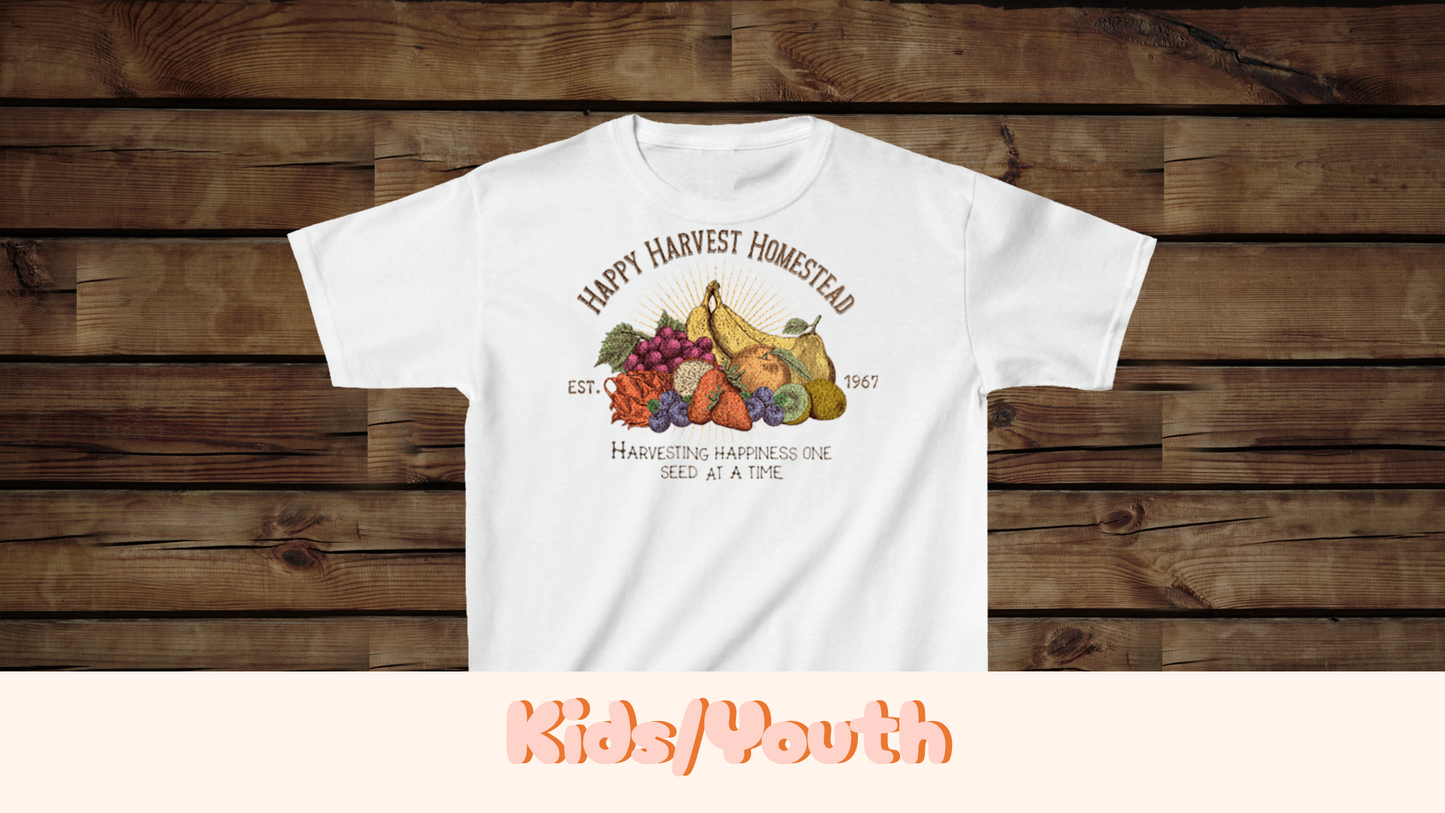 Happy Harvest Homestead, Farmers Market - Kids Heavy Cotton™ Tee