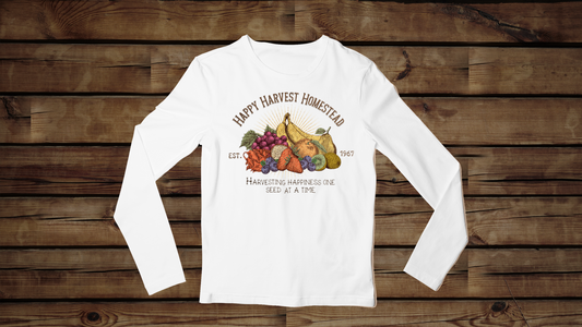 Happy Harvest Homestead, Farmers Market - Unisex Classic Long Sleeve T-Shirt