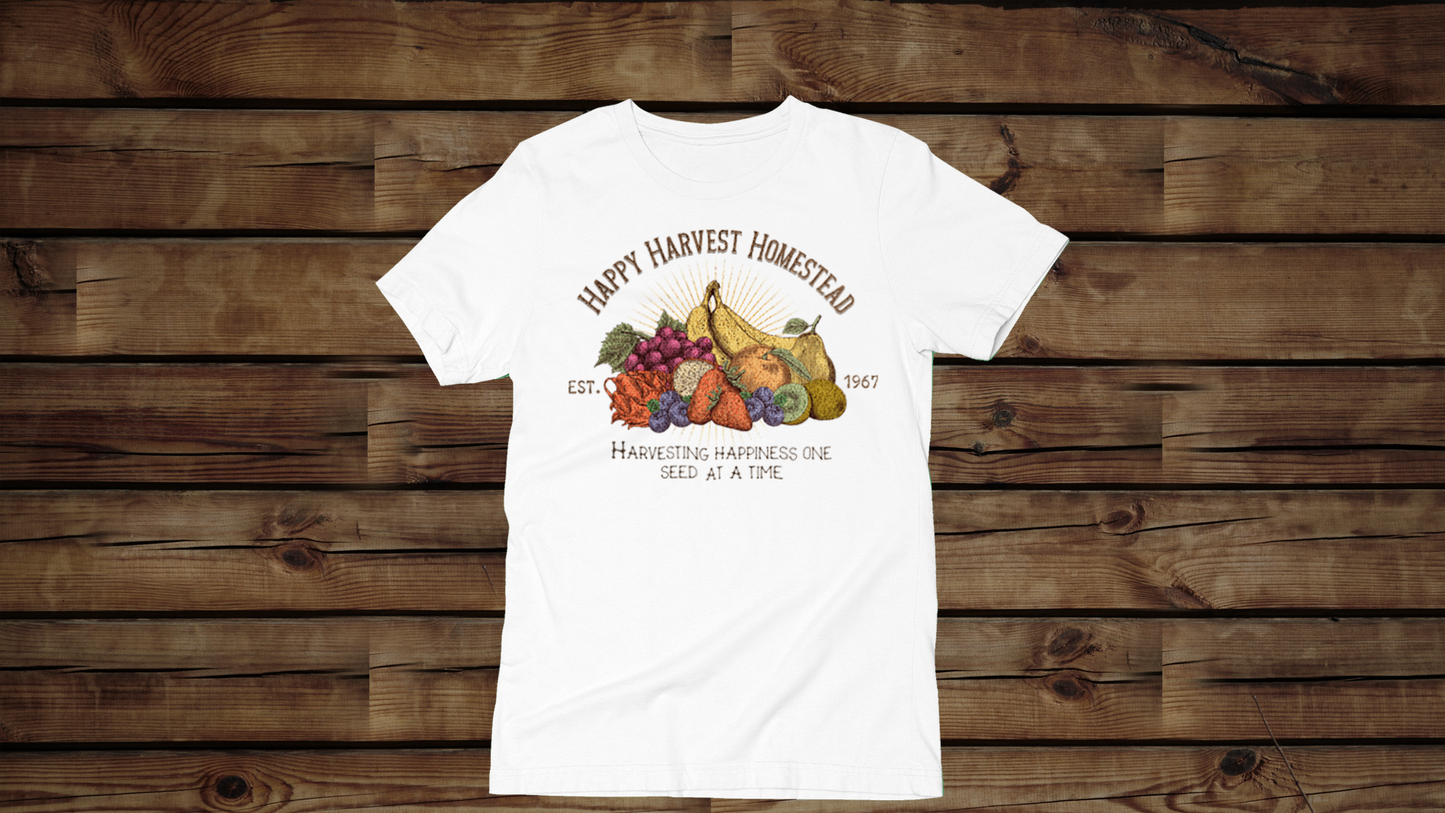 Happy Harvest Homestead, Farmers Market - Unisex T-Shirt