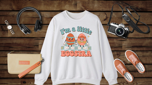 I’m A Little Eggstra - Unisex Heavy Blend™ Crewneck Sweatshirt