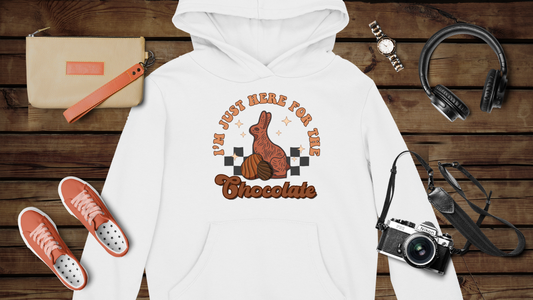 I’m Just Here for the Chocolate - Unisex Heavy Blend™ Hooded Sweatshirt