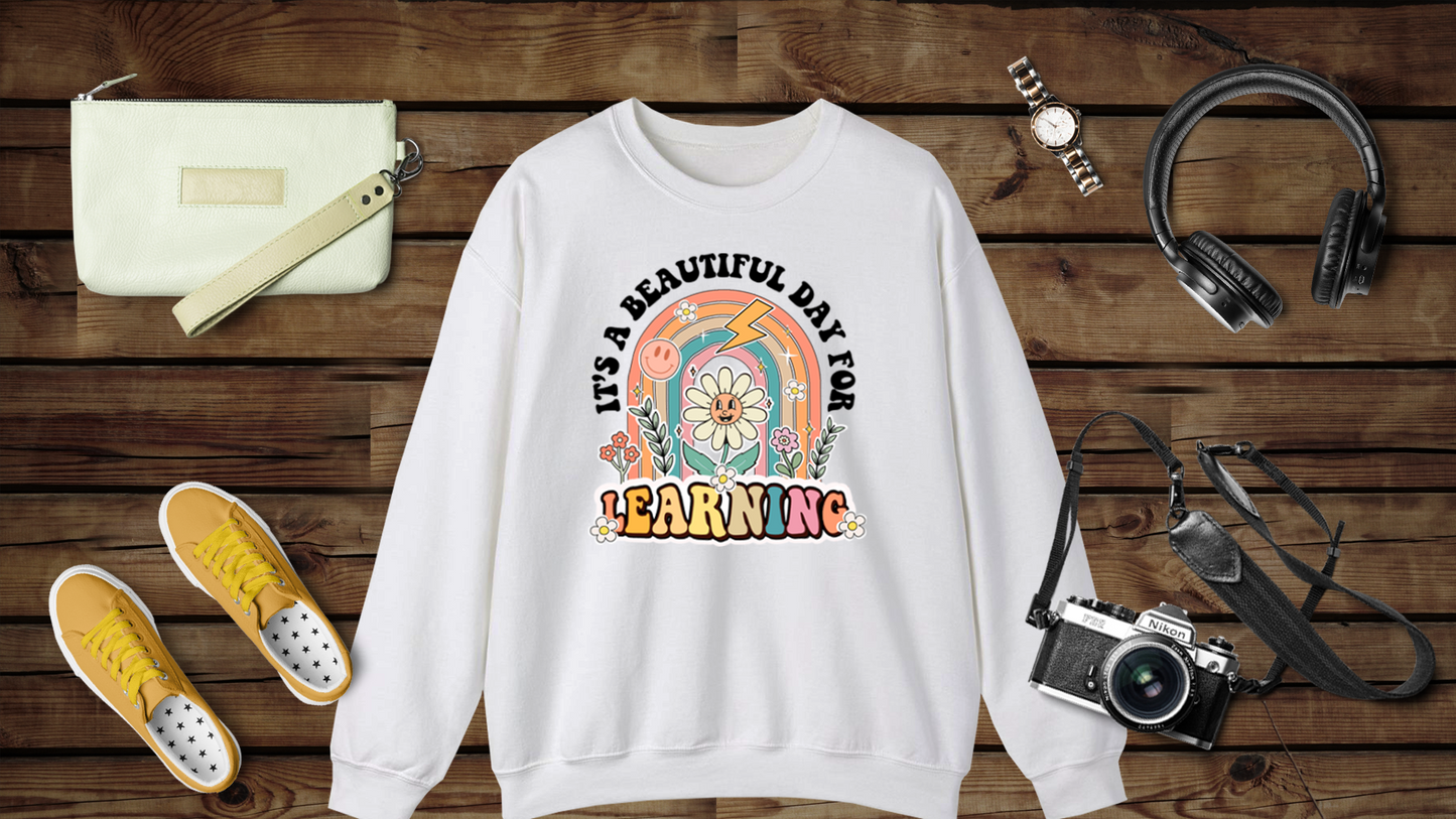 It’s a Beautiful Day for Learning - Unisex Heavy Blend™ Crewneck Sweatshirt