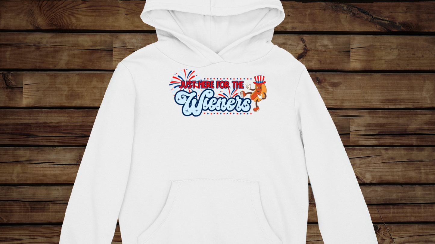 Just Here for the Wieners - Unisex Heavy Blend™ Hooded Sweatshirt