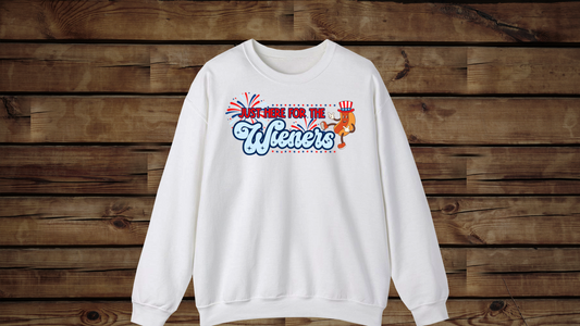 Just Here for the Wieners - Unisex Heavy Blend™ Crewneck Sweatshirt