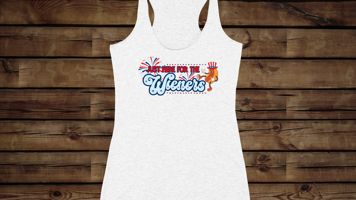 Just Here for the Wieners - Women's Ideal Racerback Tank